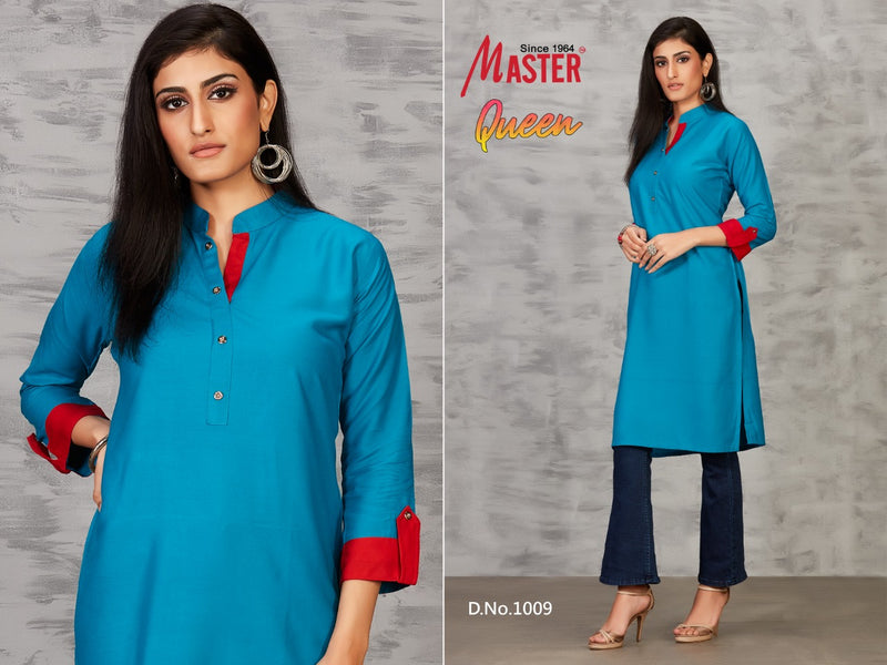 Master Queen Rayon Fancy Stylish Casual Office Wear Kurtis