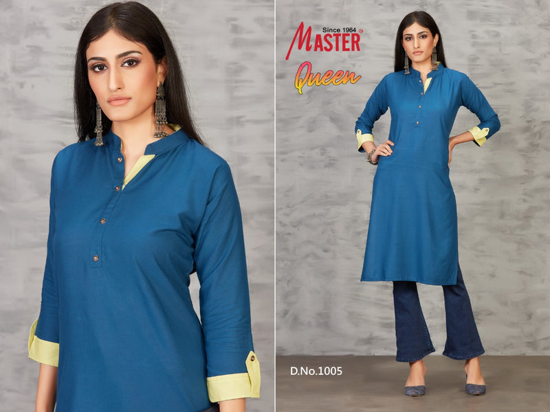 Master Queen Rayon Fancy Stylish Casual Office Wear Kurtis