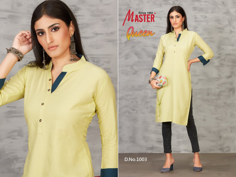 Master Queen Rayon Fancy Stylish Casual Office Wear Kurtis