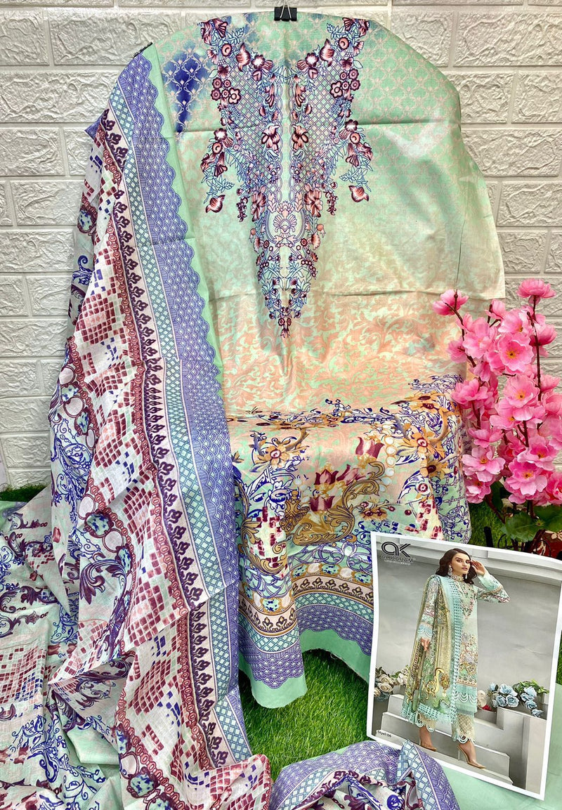 Al Karam Queens Court Nx Pure Cotton With Fancy Work Stylish Designer Pakistani Salwar Kameez