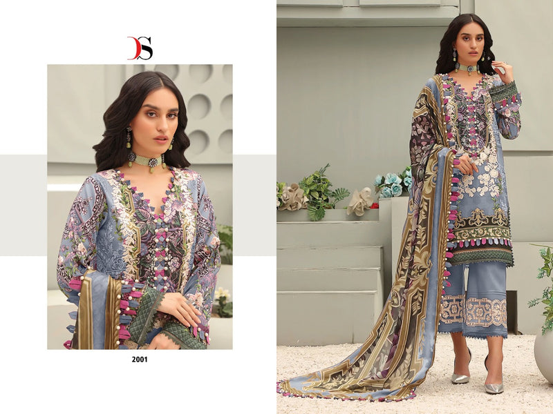 Deepsy Suit Queens Court Vol 2 Pure Cotton With Heavy Embroidery Work Stylish Designer Pakistani Salwar Kameez