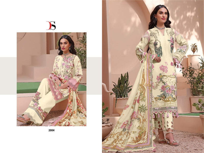 Deepsy Suit Queens Court Vol 2 Pure Cotton With Heavy Embroidery Work Stylish Designer Pakistani Salwar Kameez