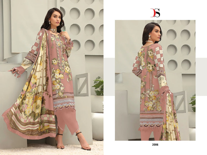 Deepsy Suit Queens Court Vol 2 Pure Cotton With Heavy Embroidery Work Stylish Designer Pakistani Salwar Kameez