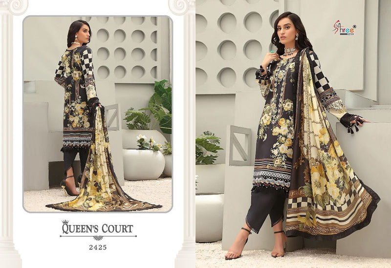 Shree Fabs Queens Court Pure Cotton With Heavy Embroidery Work Stylish Designer Pakistani Casual Wear Salwar Kameez