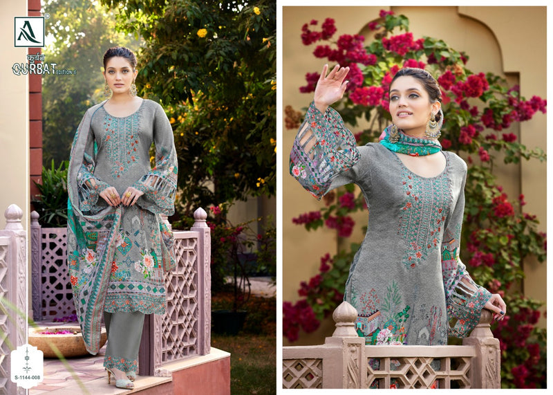 Alok Suit Qurbat Vol 6 Jam Cotton With Printed Work Stylish Designer Festive Wear Salwar Kameez