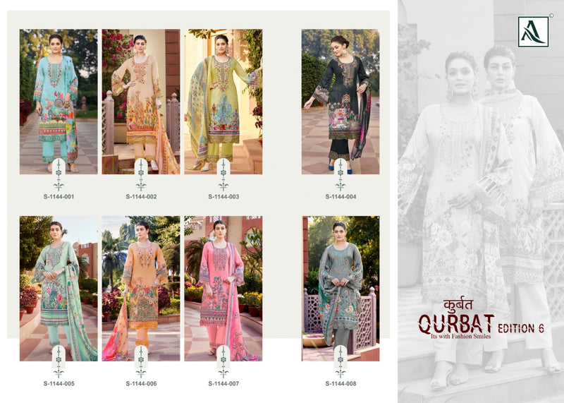 Alok Suit Qurbat Vol 6 Jam Cotton With Printed Work Stylish Designer Festive Wear Salwar Kameez
