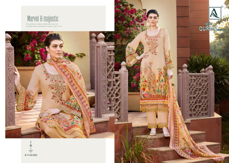 Alok Suit Qurbat Vol 6 Jam Cotton With Printed Work Stylish Designer Festive Wear Salwar Kameez