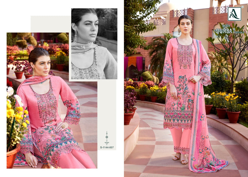 Alok Suit Qurbat Vol 6 Jam Cotton With Printed Work Stylish Designer Festive Wear Salwar Kameez