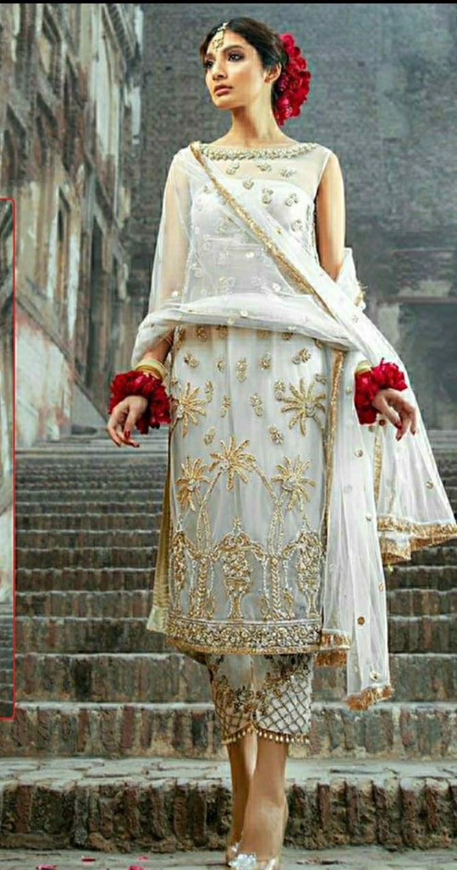 Ramsha R 341 Georgette Pakistani Style Embroidered Party Wear Salwar Suits