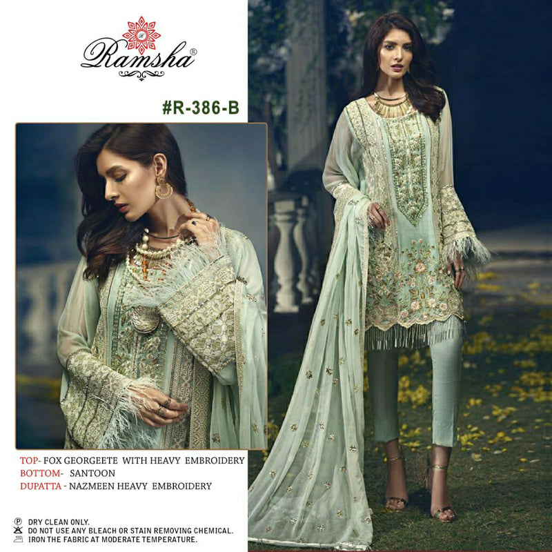 Ramsha Suit R 386 Colours Georgette Party Wear Salwar Suit