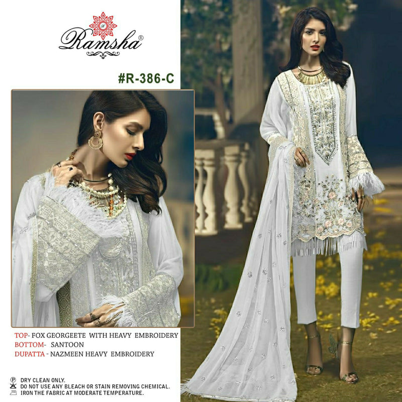 Ramsha Suit R 386 Colours Georgette Party Wear Salwar Suit