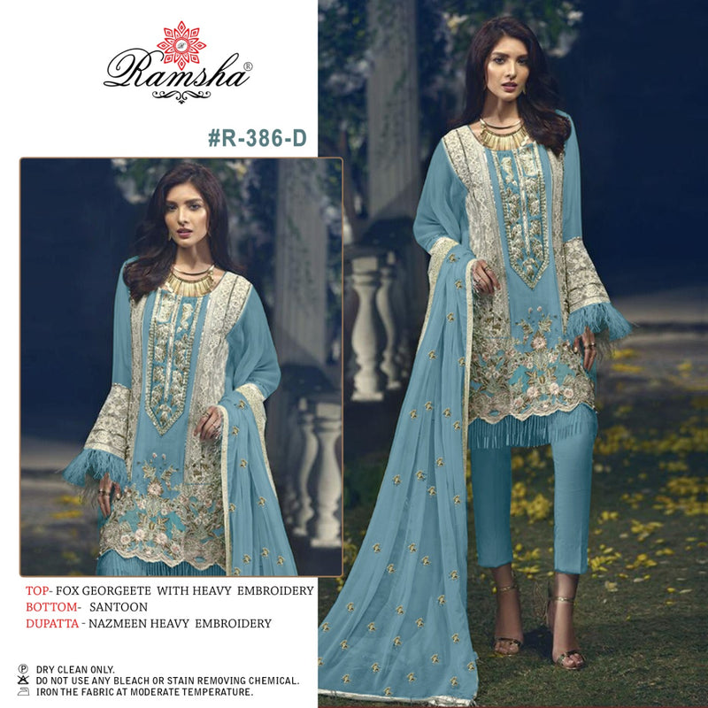 Ramsha Suit R 386 Colours Georgette Party Wear Salwar Suit