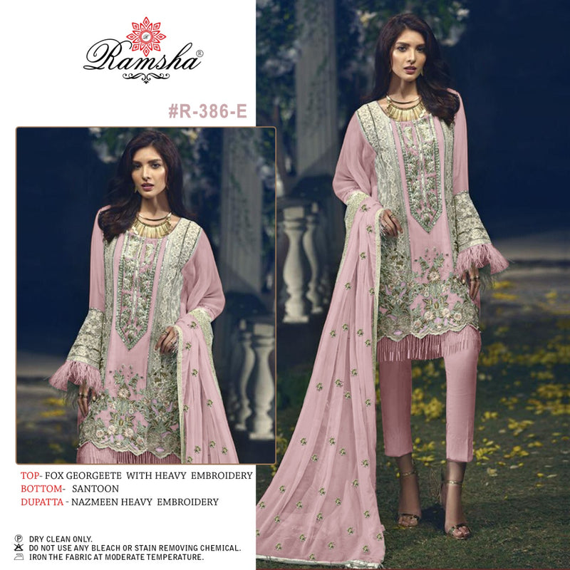 Ramsha Suit R 386 Colours Georgette Party Wear Salwar Suit