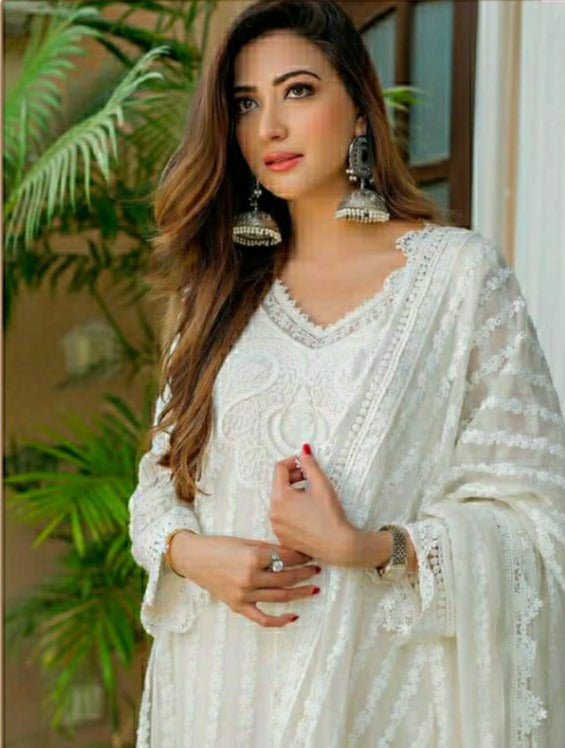 Ramsha R 429 Heavy Georgette Embroidered Party Wear Salwar Suits
