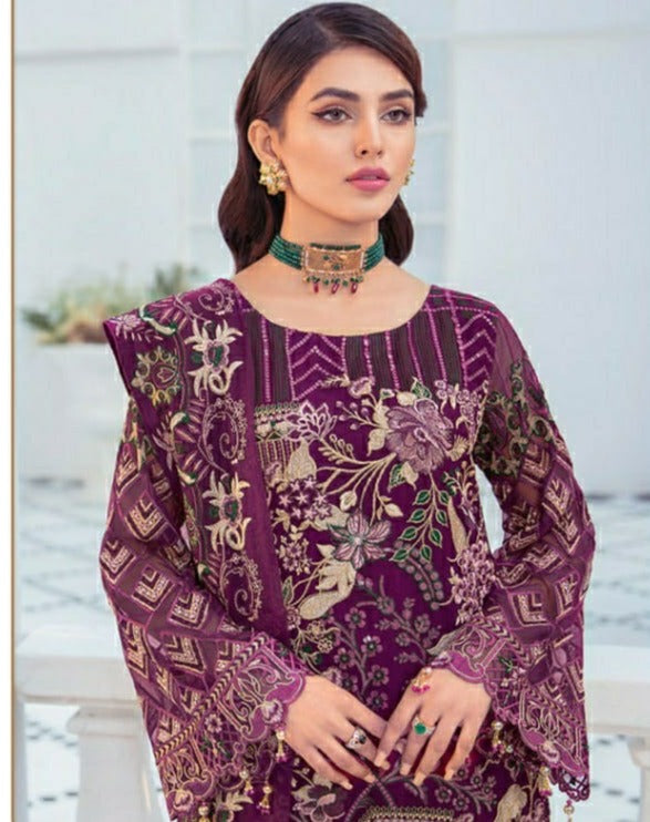 Ramsha R 451 And R 476 Georgette Embroidered Pakistani Style Wedding Wear Salwar Suits