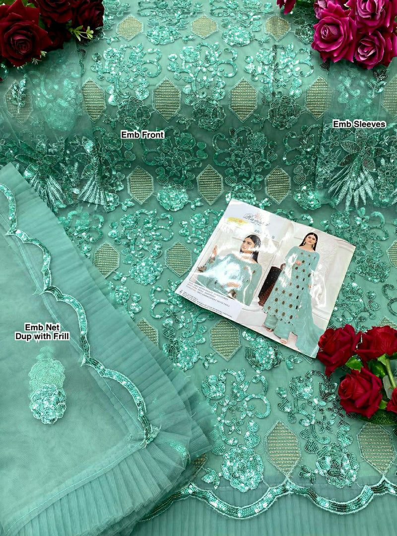 Ramsha R 510 B Net With Beautiful Embroidery Work Stylish Designer Pakistani Party Wear Salwar Kameez