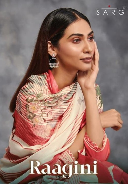 Sarg Raagini Muslin Silk Digital Print With Hand Work Party Wear Salwar Suits