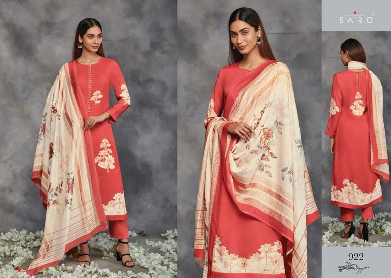 Sarg Raagini Muslin Silk Digital Print With Hand Work Party Wear Salwar Suits