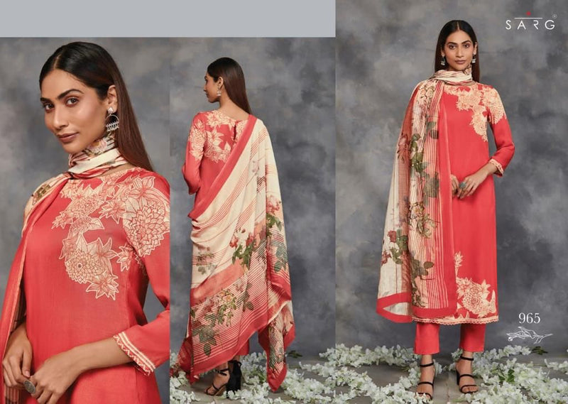 Sarg Raagini Muslin Silk Digital Print With Hand Work Party Wear Salwar Suits