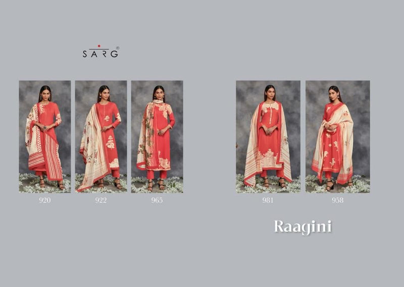 Sarg Raagini Muslin Silk Digital Print With Hand Work Party Wear Salwar Suits
