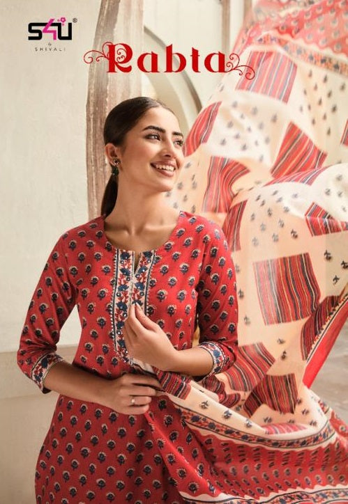S4u Shivali Rabta Pure Cotton With Fancy Printed Work Stylish Designer Casual Wear Kurti