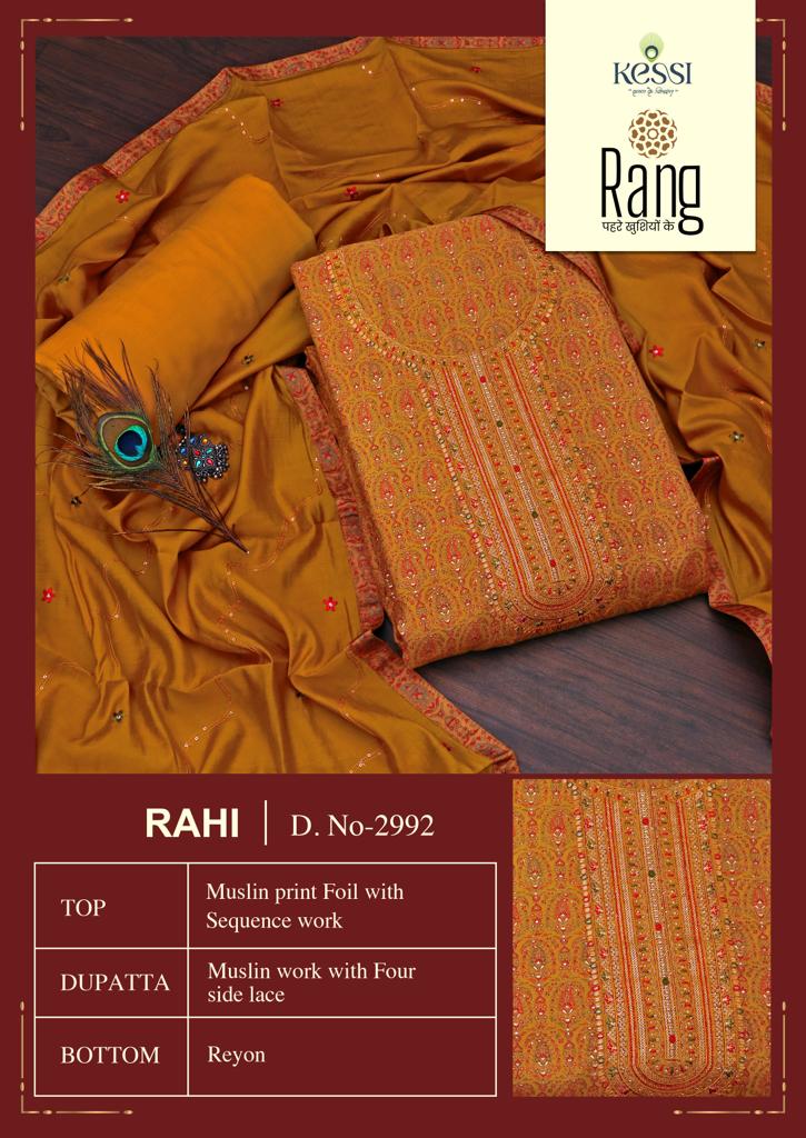Rang Rahi Muslin Print Foil Sequences Work Printed Fancy Designer Wear Salwar Kameez