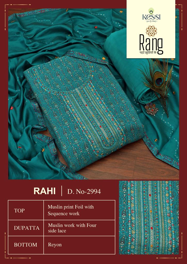 Rang Rahi Muslin Print Foil Sequences Work Printed Fancy Designer Wear Salwar Kameez