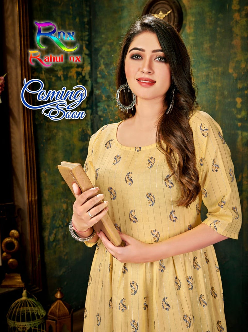 Rahul Nx Maggi Lurex Print Handloom Cottan Fancy Kurti