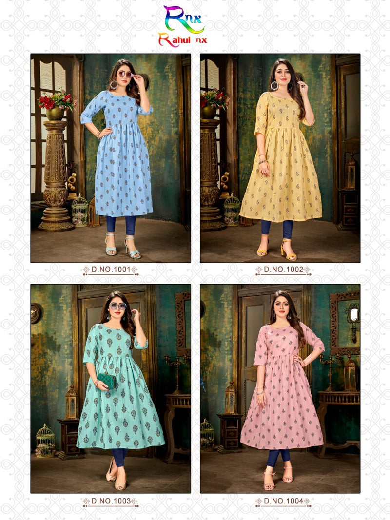 Rahul Nx Maggi Lurex Print Handloom Cottan Fancy Kurti