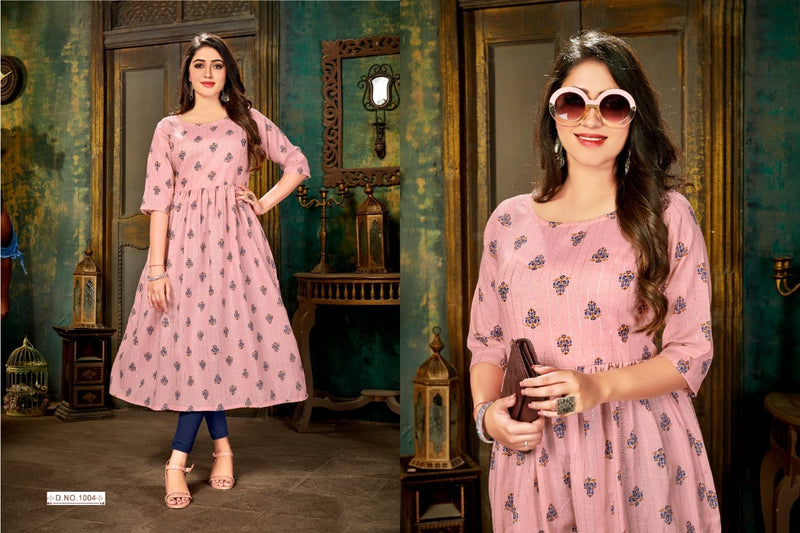 Rahul Nx Maggi Lurex Print Handloom Cottan Fancy Kurti