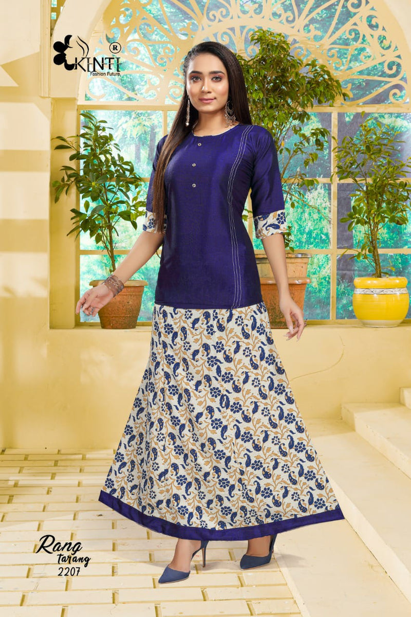 Kinti Rang Tarang Vol 22 Rayon  Fancy Short Kurtis With Skirts