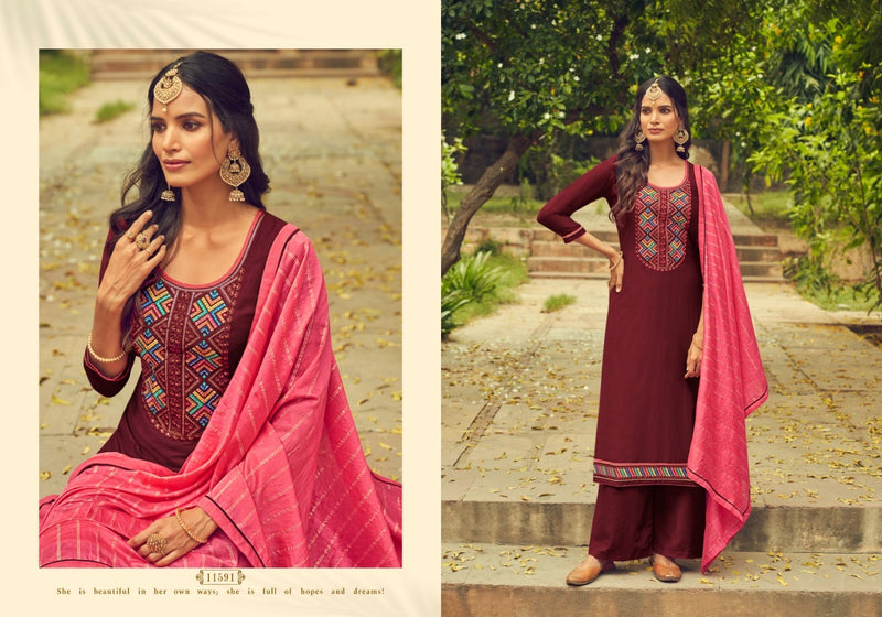 Panch Ratna Rangeen Parampara Silk Fancy Stylish Party Wear Salwar Kameez