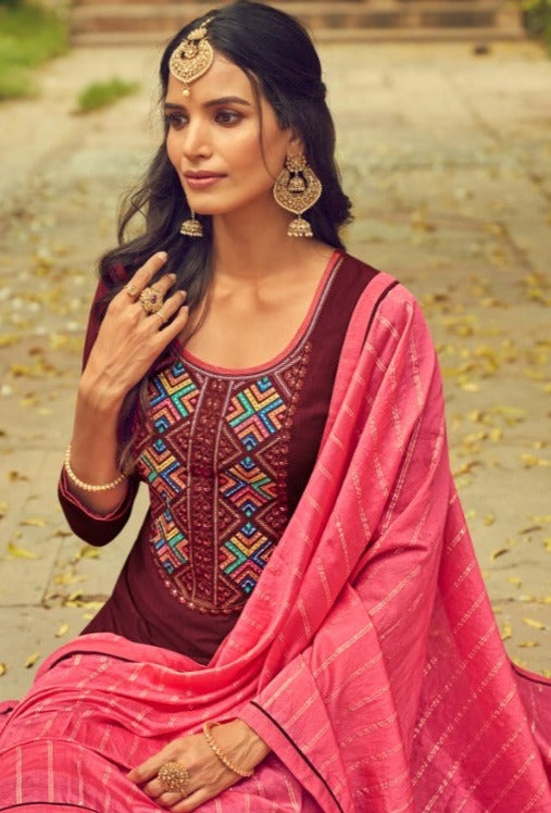 Panch Ratna Rangeen Parampara Silk Fancy Stylish Party Wear Salwar Kameez