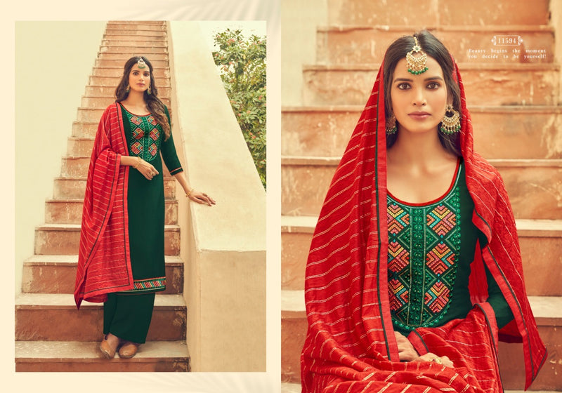 Panch Ratna Rangeen Parampara Silk Fancy Stylish Party Wear Salwar Kameez