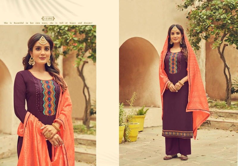 Panch Ratna Rangeen Parampara Silk Fancy Stylish Party Wear Salwar Kameez