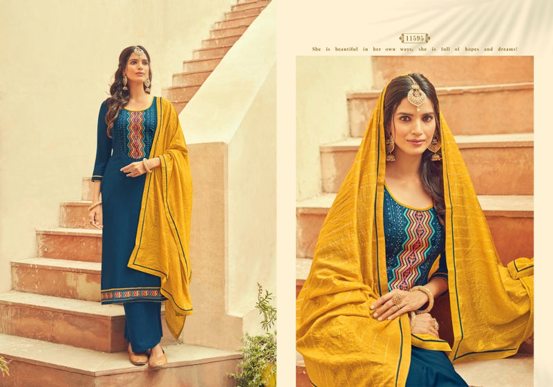 Panch Ratna Rangeen Parampara Silk Fancy Stylish Party Wear Salwar Kameez