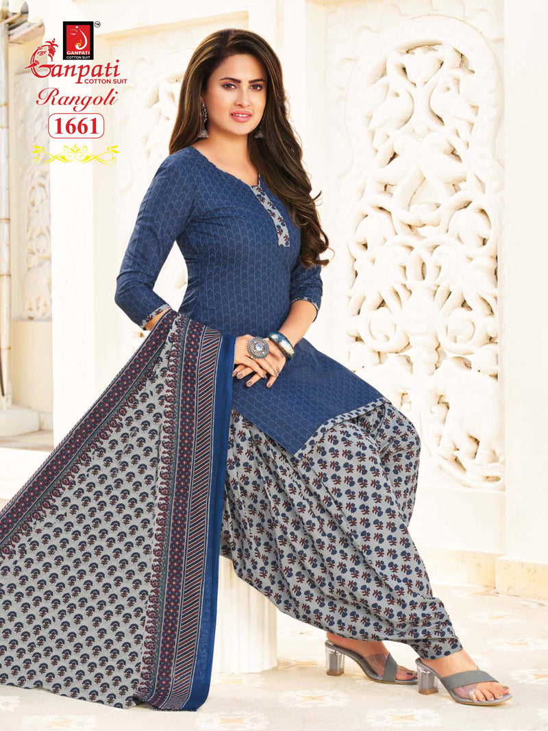 Ganpati Rangoli Vol 16 Pure Cotton With Printed Work Stylish Designer Casual Wear Salwar Suit