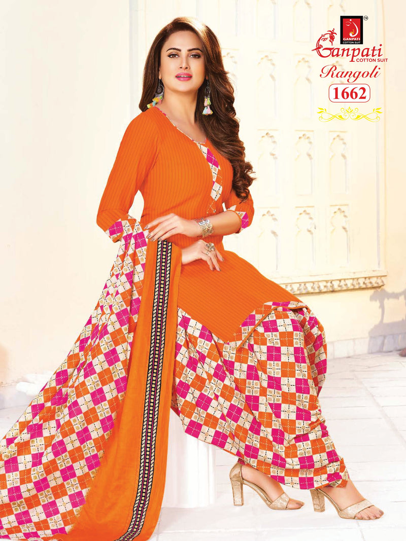 Ganpati Rangoli Vol 16 Pure Cotton With Printed Work Stylish Designer Casual Wear Salwar Suit