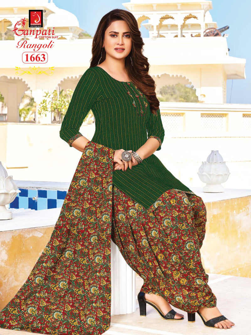 Ganpati Rangoli Vol 16 Pure Cotton With Printed Work Stylish Designer Casual Wear Salwar Suit