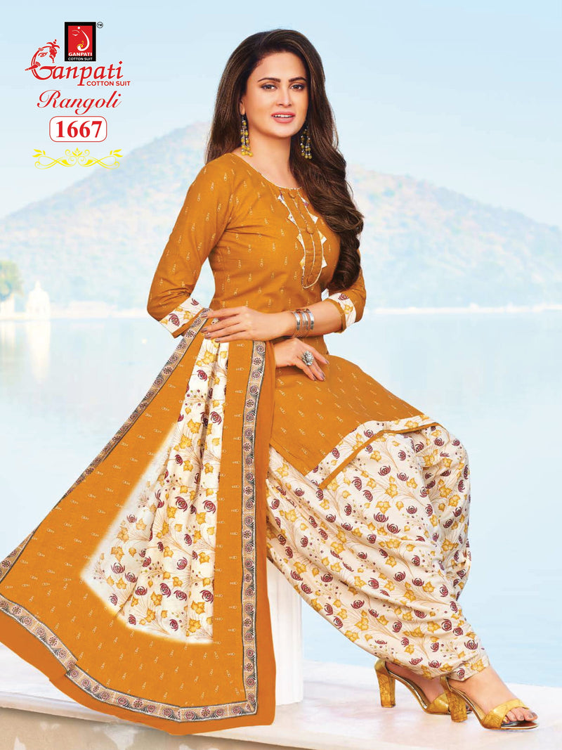 Ganpati Rangoli Vol 16 Pure Cotton With Printed Work Stylish Designer Casual Wear Salwar Suit