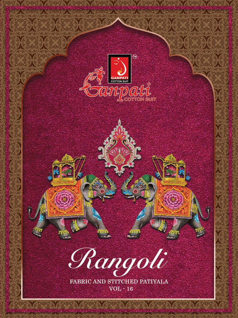 Ganpati Rangoli Vol 16 Pure Cotton With Printed Work Stylish Designer Casual Wear Salwar Suit