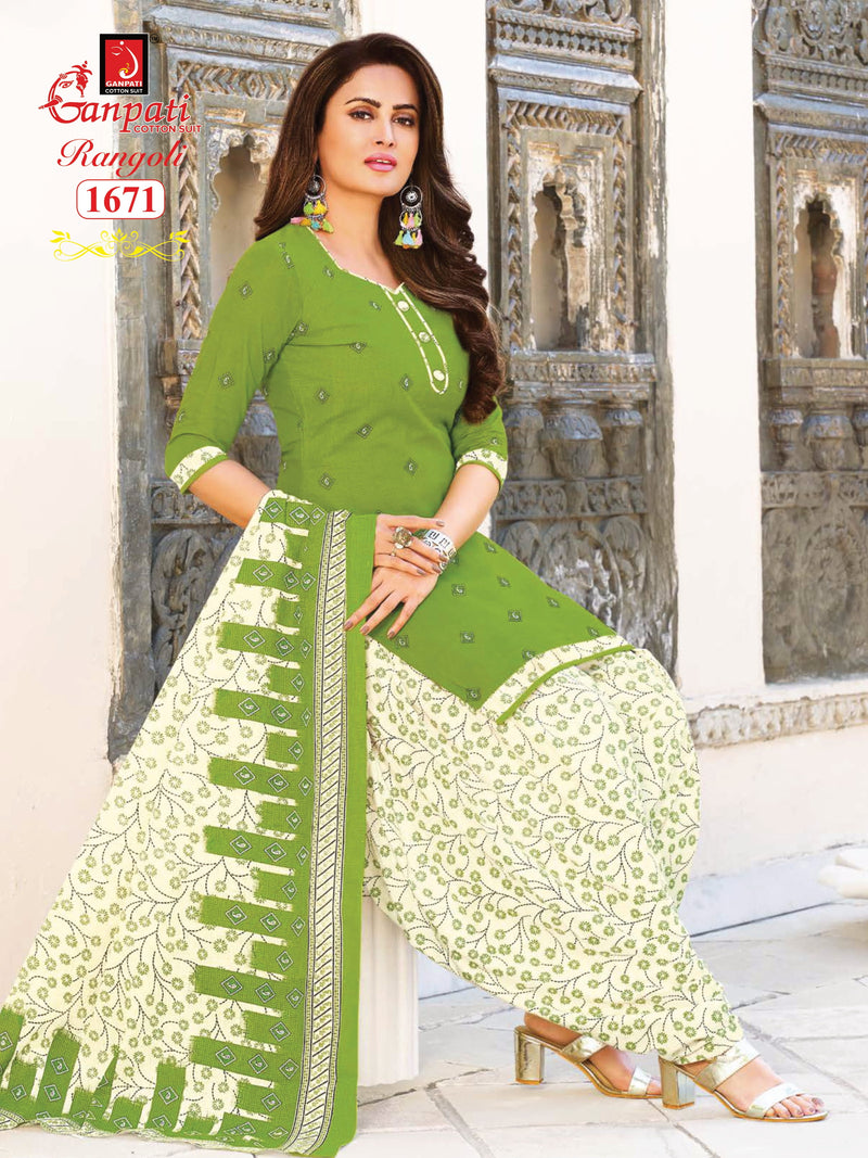 Ganpati Rangoli Vol 16 Pure Cotton With Printed Work Stylish Designer Casual Wear Salwar Suit