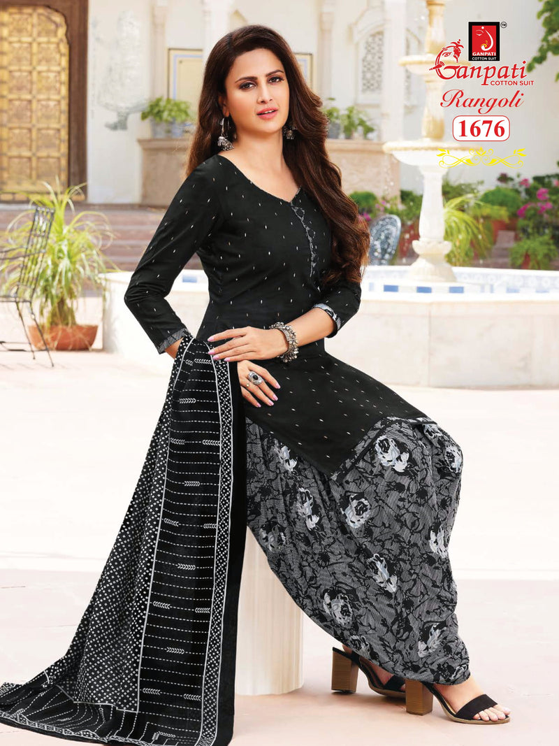 Ganpati Rangoli Vol 16 Pure Cotton With Printed Work Stylish Designer Casual Wear Salwar Suit