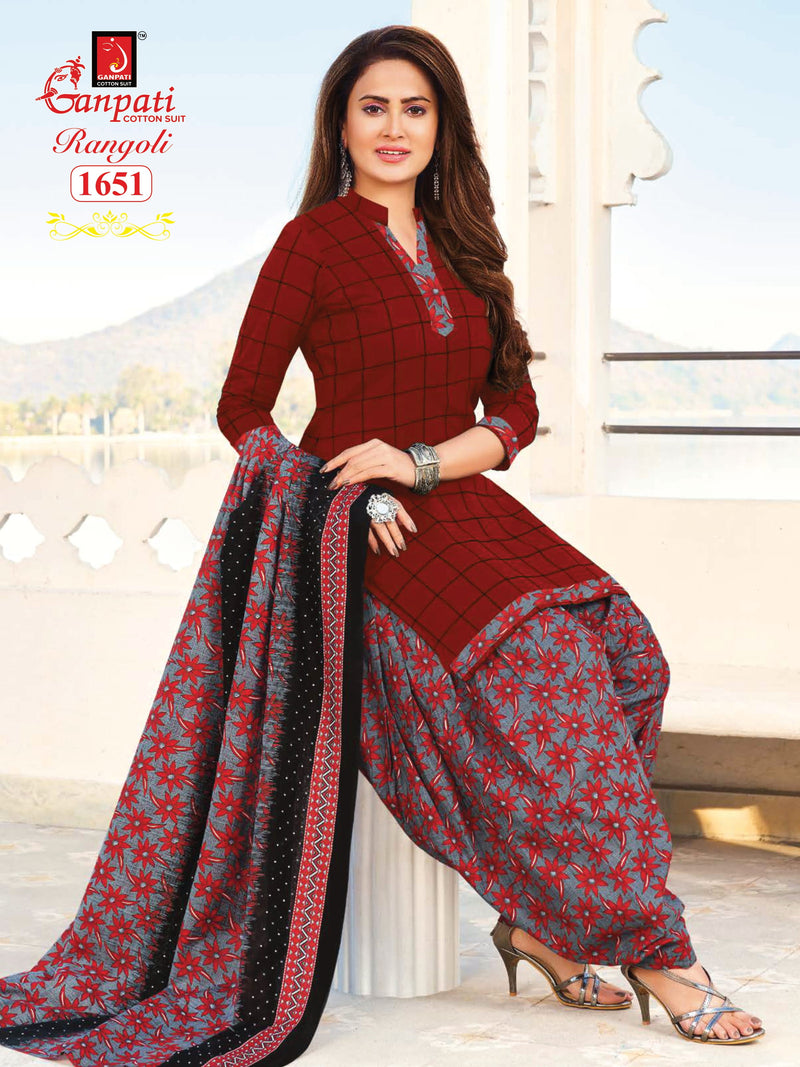 Ganpati Rangoli Vol 16 Pure Cotton With Printed Work Stylish Designer Casual Wear Salwar Suit