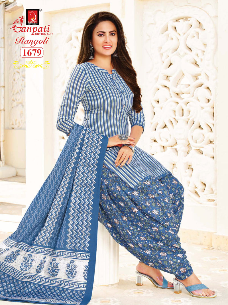 Ganpati Rangoli Vol 16 Pure Cotton With Printed Work Stylish Designer Casual Wear Salwar Suit