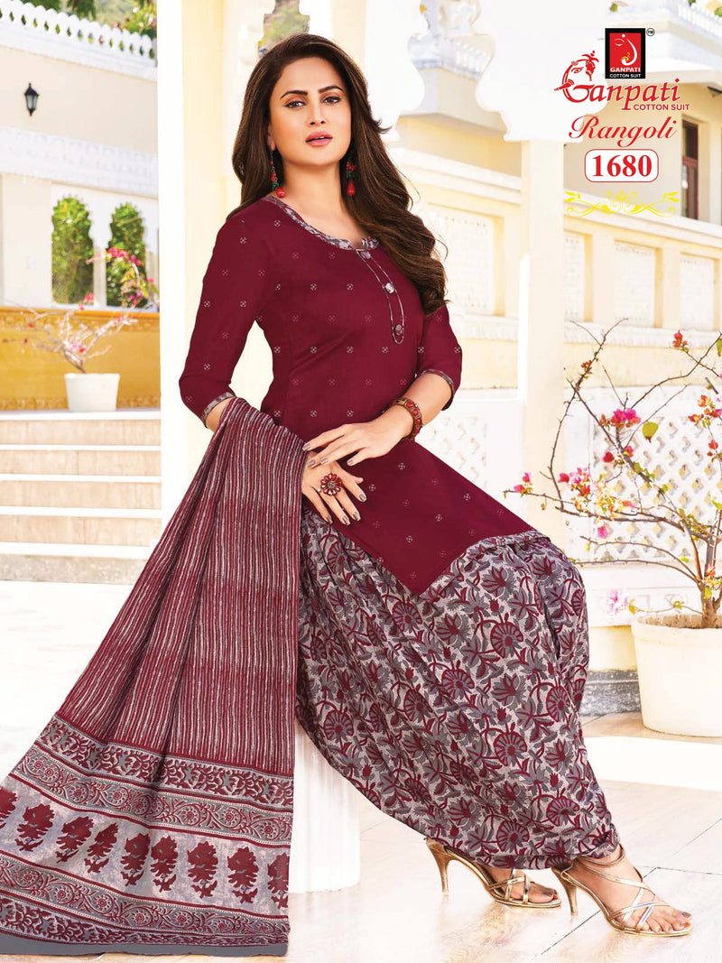 Ganpati Rangoli Vol 16 Pure Cotton With Printed Work Stylish Designer Casual Wear Salwar Suit