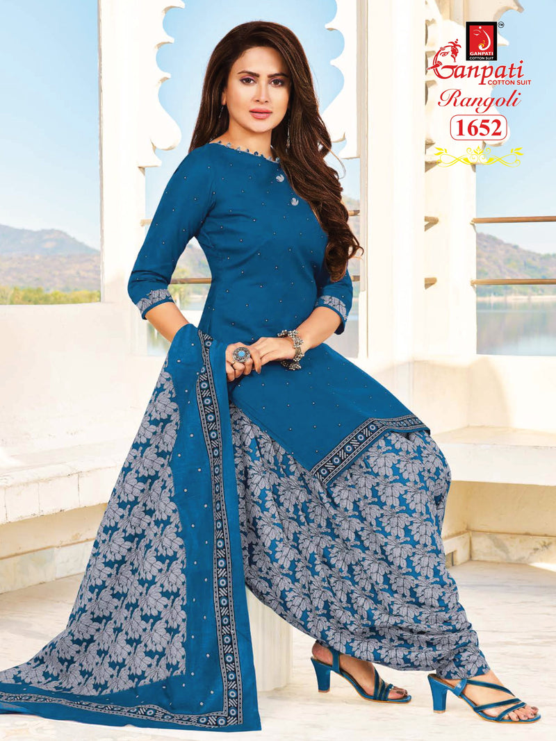 Ganpati Rangoli Vol 16 Pure Cotton With Printed Work Stylish Designer Casual Wear Salwar Suit