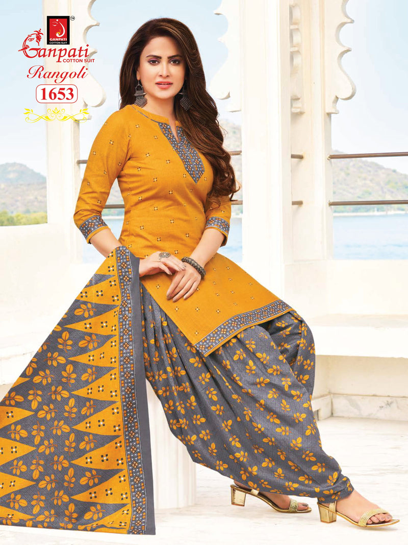 Ganpati Rangoli Vol 16 Pure Cotton With Printed Work Stylish Designer Casual Wear Salwar Suit