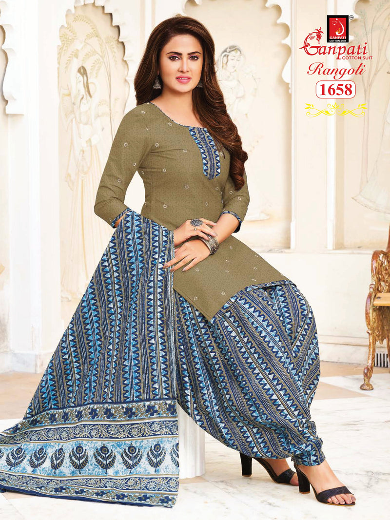 Ganpati Rangoli Vol 16 Pure Cotton With Printed Work Stylish Designer Casual Wear Salwar Suit