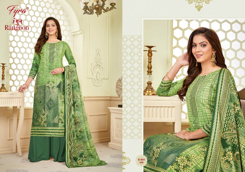 Fyra Rangoon Pure Pashmina Jacquard Designer Print With Swarovski Diamond Work Stylish Designer Casual Salwar Suit